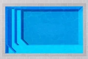Atlantic 4 Patio fibreglass pool shell viewed from above