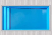 Atlantic 5 Patio Right fibreglass pool shell viewed from above