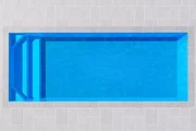 Atlantic 5 Patio fibreglass pool shell viewed from above
