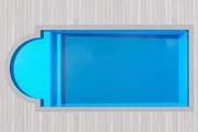 Atlantic 6 Patio fibreglass pool shell viewed from above
