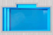 Atlantic 8 Patio Right fibreglass pool shell viewed from above