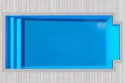 Atlantic 8 Patio fibreglass pool shell viewed from above