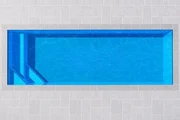 Cadence 6 fibreglass pool shell viewed from above