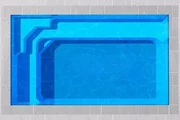 Capri fibreglass pool shell viewed from above
