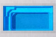 Clifton 4 fibreglass pool shell viewed from above