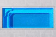 Clifton 5 fibreglass pool shell viewed from above