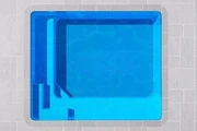 Fiji fibreglass pool shell viewed from above