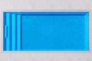 Horizon 7 fibreglass pool shell viewed from above