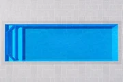 Malta 7 fibreglass pool shell viewed from above