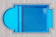 Melody fibreglass pool shell viewed from above