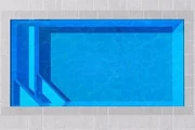 Mykonos fibreglass pool shell viewed from above
