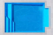 New Hawaii fibreglass pool shell viewed from above