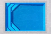 Pacific 4 Patio Right fibreglass pool shell viewed from above