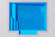 Rapsody fibreglass pool shell viewed from above