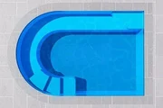 Rio fibreglass pool shell viewed from above